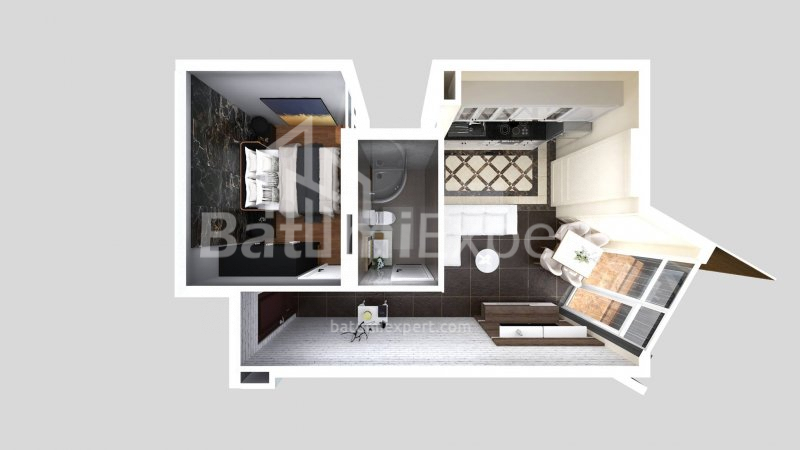 Mənzil 42.3 m² - Lech və Maria Kachinsky, Batumi, Gürcüstan