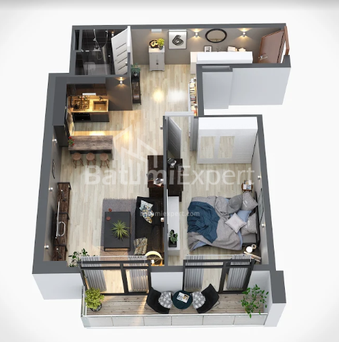 Tikilməkdə olan obyekt 62.5 m² - Lech və Maria Kachinsky, Batumi, Gürcüstan