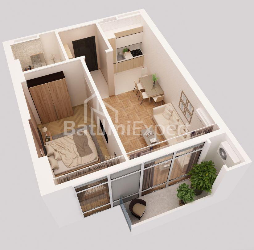 Mənzil 27 m² - David Agmashenebli, Batumi, Gürcüstan