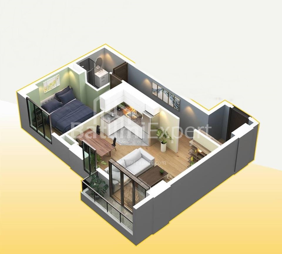 Tikilməkdə olan obyekt 75.4 m² - Xaydarə Abaşidze, Batumi, Gürcüstan