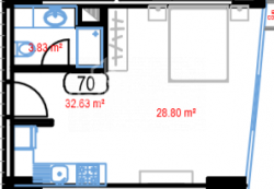 Mənzil 32.63 m² - Lech və Maria Kachinsky, Batumi, Gürcüstan