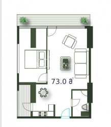 Mənzil 3-комн 73 m² - Şerif Ximşiaşvili, Batumi