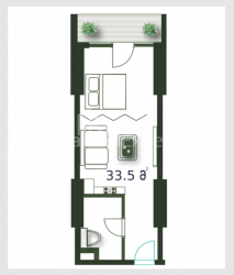 Mənzil 33.5 m² - Şerif Ximşiaşvili, Batumi, Gürcüstan