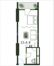 Mənzil 33.6 m² - Şerif Ximşiaşvili, Batumi, Gürcüstan