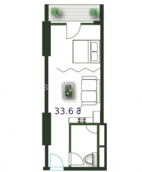 Mənzil 33.6 m² - Şerif Ximşiaşvili, Batumi, Gürcüstan