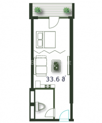 Mənzil 33.6 m² - Şerif Ximşiaşvili, Batumi, Gürcüstan