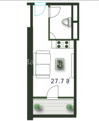 Mənzil 27.7 m² - Şerif Ximşiaşvili, Batumi, Gürcüstan