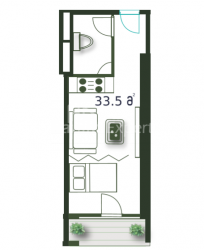Mənzil 33.5 m² - Şerif Ximşiaşvili, Batumi, Gürcüstan