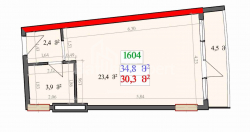 Mənzil 1-комн 34.8 m² - Lech və Maria Kachinsky, Batumi