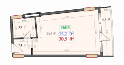 Mənzil 1-комн 35.2 m² - Lech və Maria Kachinsky, Batumi