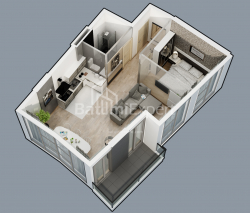 Mənzil 55.8 m² - Lech və Maria Kachinsky, Batumi, Gürcüstan