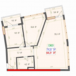 Tikilməkdə olan obyekt 55.8 m² - Lech və Maria Kachinsky, Batumi, Gürcüstan