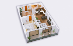 Mənzil 1-комн 57.1 m² - Qəhrəmanlar Xiyabanı, Batumi