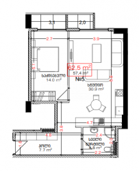 Tikilməkdə olan obyekt 62.5 m² - Lech və Maria Kachinsky, Batumi, Gürcüstan