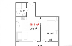 Mənzil 46 m² - Yurievskaya, Batumi, Gürcüstan