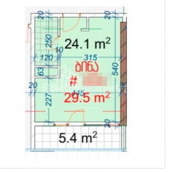 Mənzil 29 m² - Qəhrəmanlar Xiyabanı, Batumi, Gürcüstan