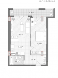 Mənzil 2-комн 70.5 m² - Vaxtanq Qorqasali, Batumi