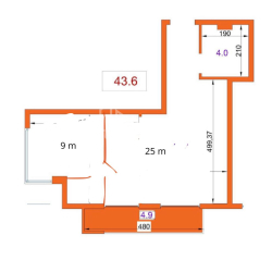 Mənzil 2-комн 43.6 m² - Tbel-Abuseridze, Batumi